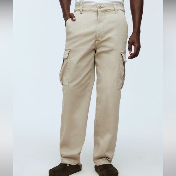 NWT Madewell Pale Pewter Straight Cargo Pant: COOLMAX® Edition 36x32 - Picture 1 of 9